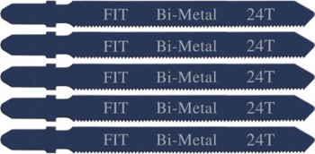 Полотна для электролобзика/металлу, европ.хвост., Bi-metal, 24Т, 5 шт.