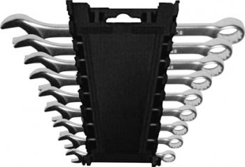 Ключи комбинированные усиленные, набор 6 шт (8 - 17 мм), в пластиковом держателе