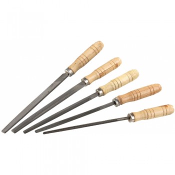 Набор STAYER Напильники с деревянной ручкой, 150 мм, 5 шт