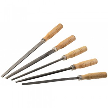 Набор STAYER Напильники с деревянной ручкой, 200 мм, 5 шт