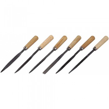 Набор STAYER Надфили с деревянной ручкой, 100 мм, 6 шт