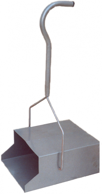 Совок-ловушка коробчатая большая стальная с Г-образной ручкой