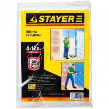 Пленка STAYER защитная, полиэтиленовая, 7 мк х 4 м х 12,5 м