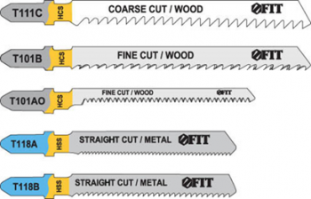 Набор полотен для электролобзика, 5 шт (T111C; T101BR; T101AO; T118A; T118B)