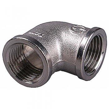 Уголок GENERAL FITTINGS никелированная латунь, гайка/гайка, 1/2\